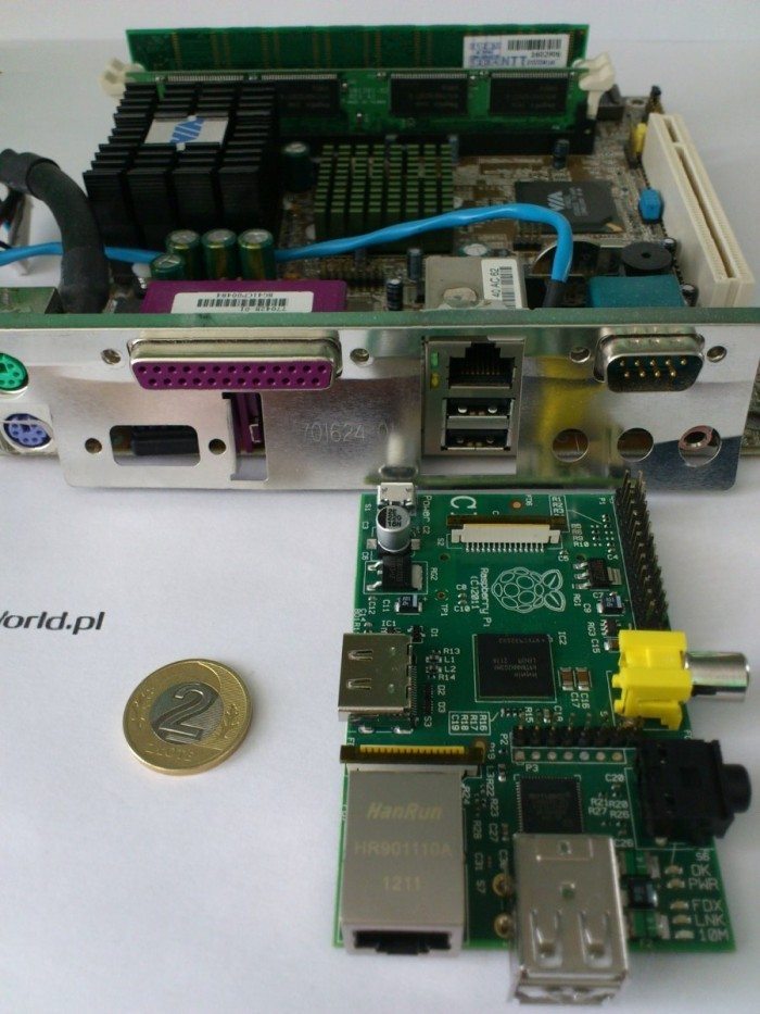 Raspberry Pi - malinowe zakupy - porównanie Raspberry Pi z mITX