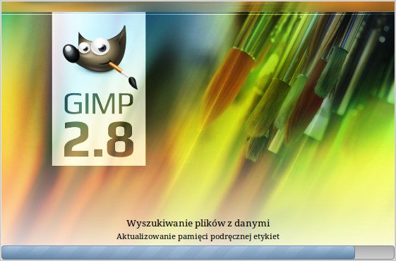 GIMP 2.8 - okno powitalne