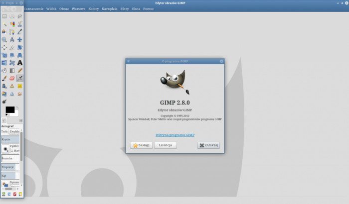 GIMP 2.8 - wersja programu