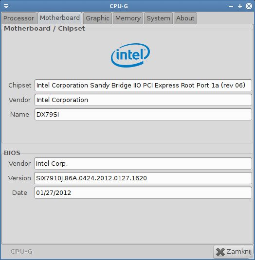 Intel Core i7-3820 - testy pod Ubuntu 11.10 - płyta główna