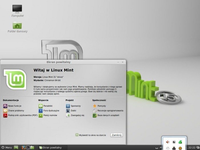 Linux Mint 15 Olivia - pulpit