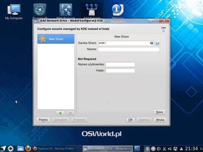 Netrunner 4.2 - Add Network Drive