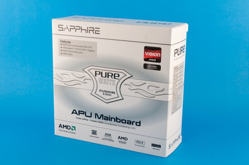 Sapphire Pure White Fusion E350 - pudełko przód
