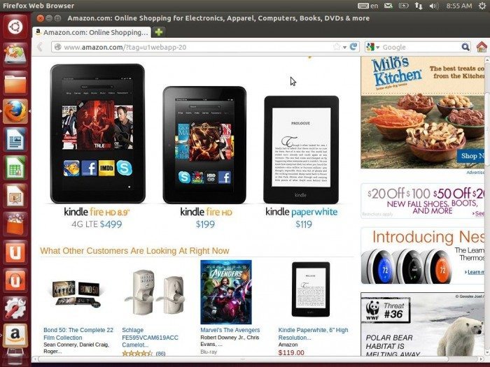 Unity Dash z propozycjami ofert Amazonu - ikonka Amazonu
